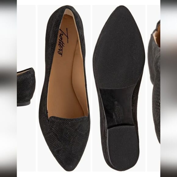 New Trotters Women's Harlowe Flats black 7 W wide - Picture 2 of 5